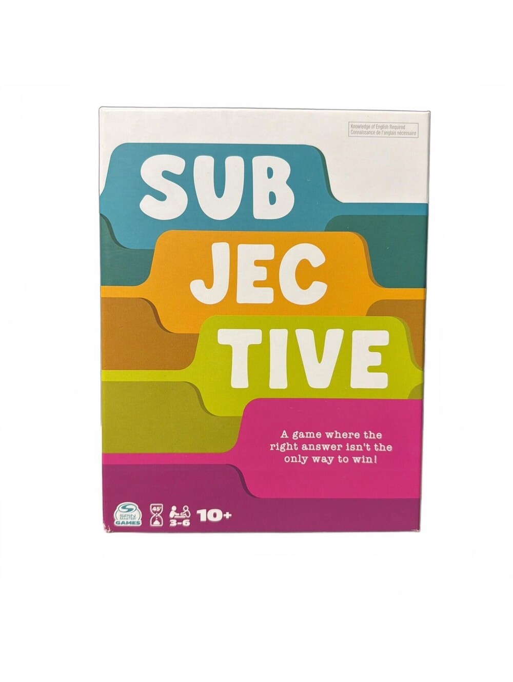 Spin Master Games, Subjective, A Personality Trivia Game Subjective Card